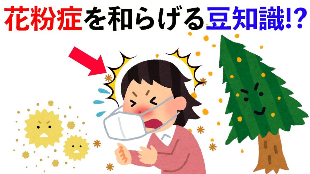 【雑学】花粉症を和らげる豆知識!?