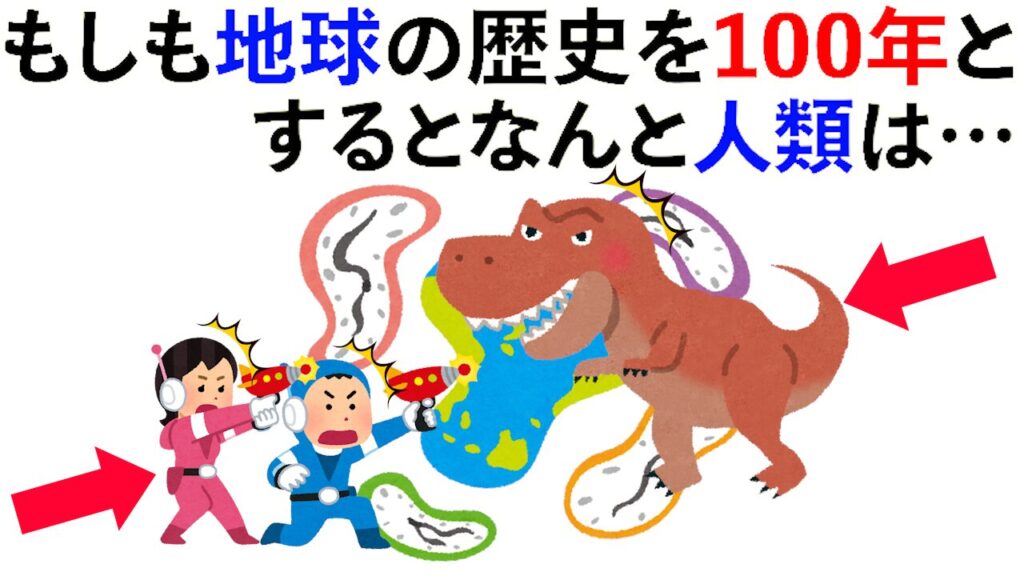 【雑学】もしも地球の歴史を100年とするとなんと人類は…